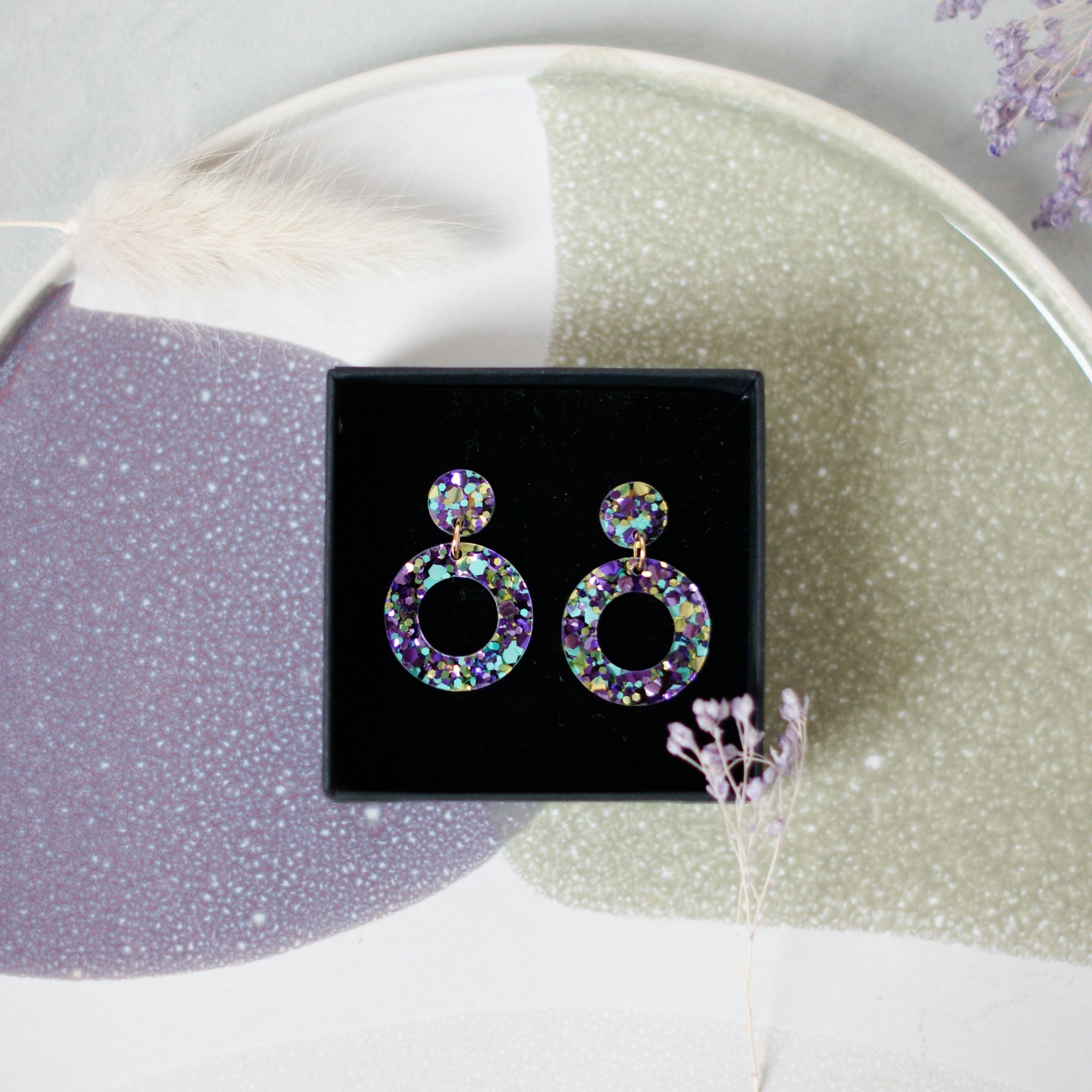 CIRCLE Glitter/Glitter - Ohrringe aus Acryl