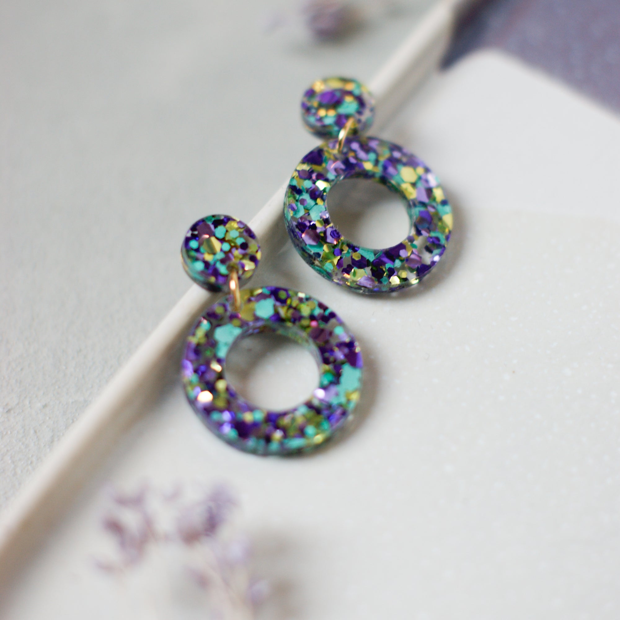 CIRCLE Glitter/Glitter - Ohrringe aus Acryl