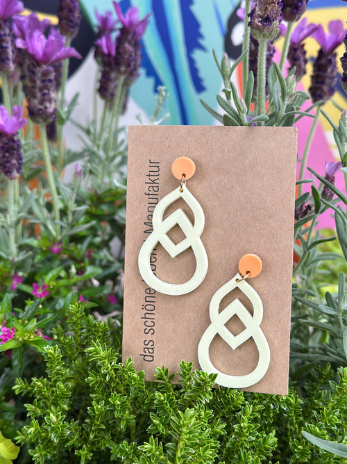 BOHO Lime/Cantaloup - Ohrringe aus Acryl