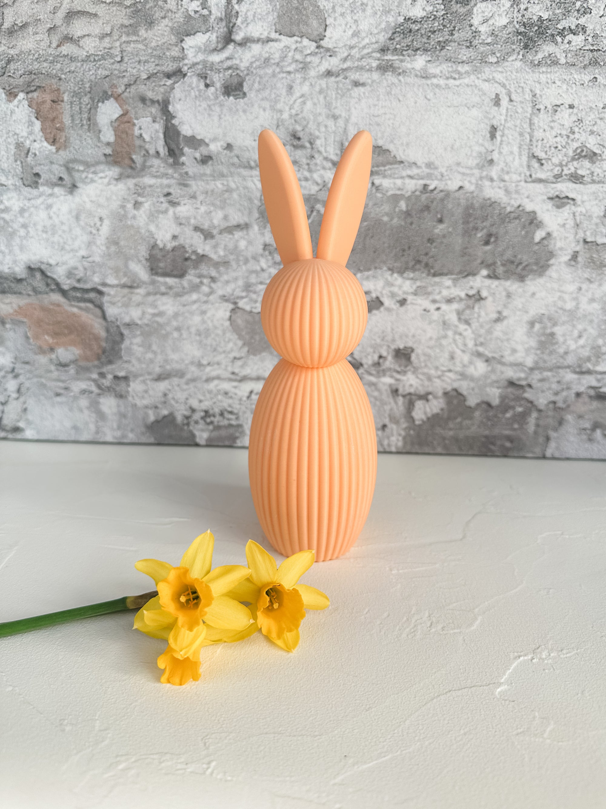 3er-Set Osterhasen Lavendel-Lila/Peach/Weiß