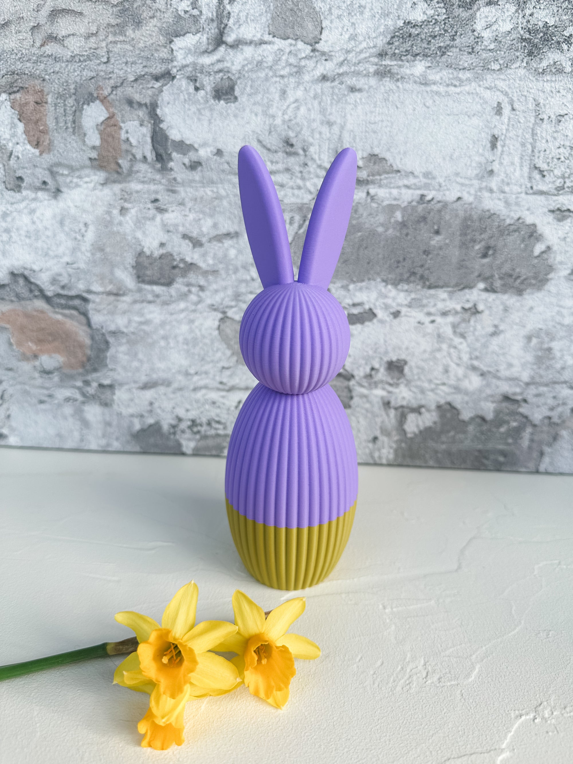 Osterhase 17 cm Lavendel-Lila/Schlammgrün